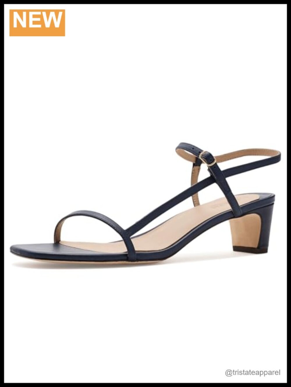 Nappa Leather Kitten Heel Sandals